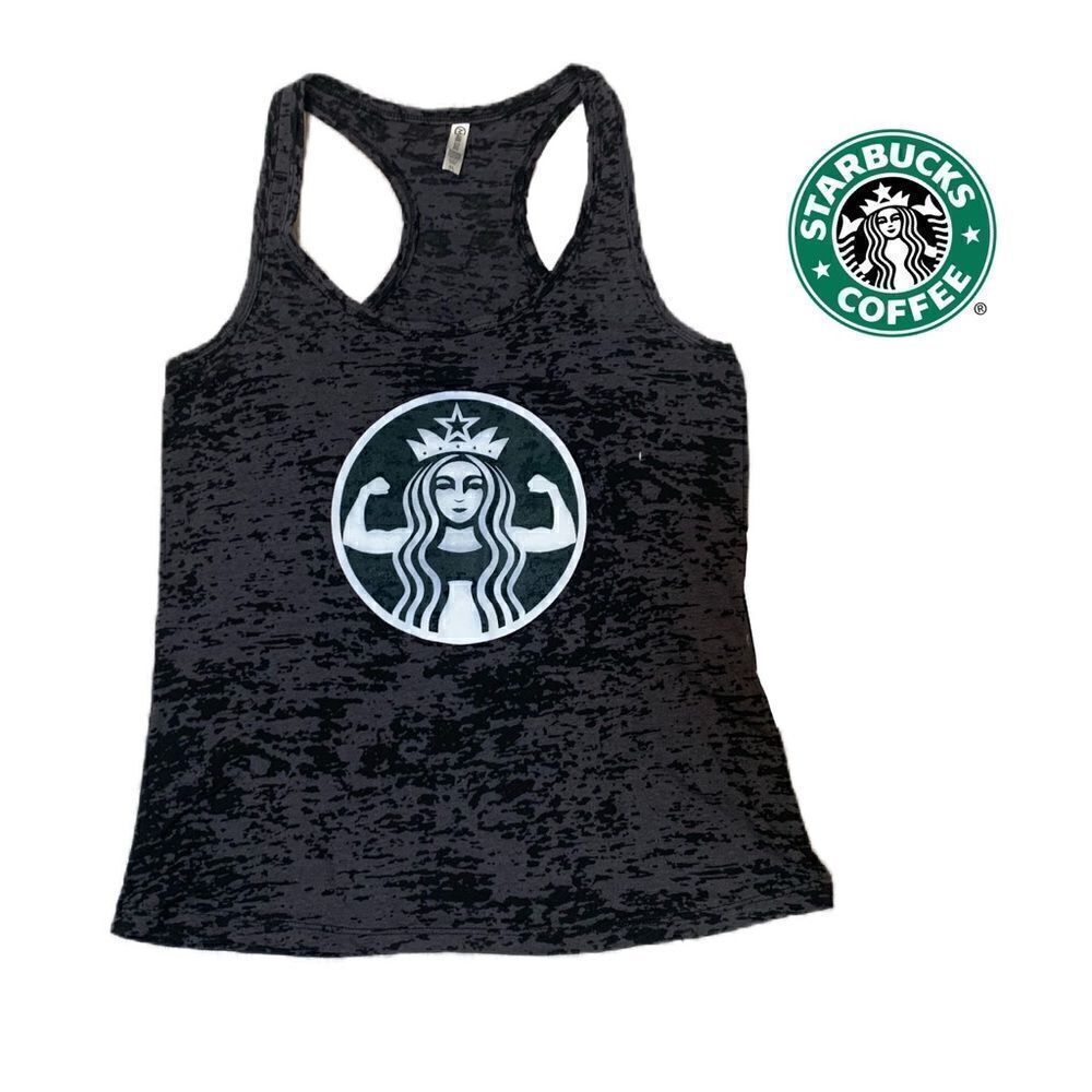 Starbucks womans gray strong arms tank top size XL - Picture 2 of 7